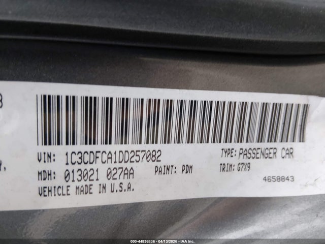 Продажа на аукционе авто 2013 Dodge Dart Limited, vin: 1C3CDFCA1DD257082, номер лота: 44836836