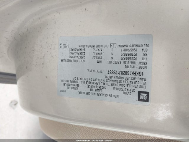 Продажа на аукционе авто 2008 Gmc Yukon Slt, vin: 1GKFK13028J128837, номер лота: 44836847