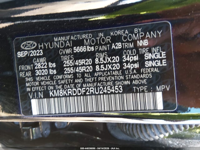 2024 Hyundai Ioniq 5 Limited მანქანა იყიდება აუქციონზე, vin: KM8KRDDF2RU245453, აუქციონის ნომერი: 44836898