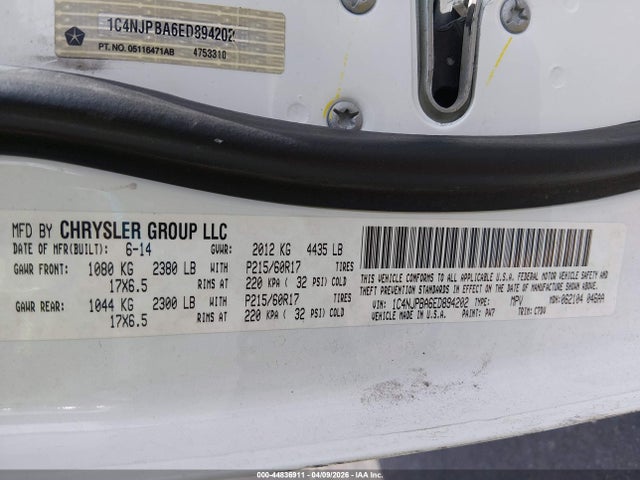 Jeep Patriot Altitude 2014 1C4NJPBA6ED894202 Image 9
