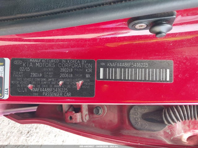 Aukcja sprzedaży 2015 Kia Forte Ex, vin: KNAFX4A86F5416225, numer aukcji: 44836927