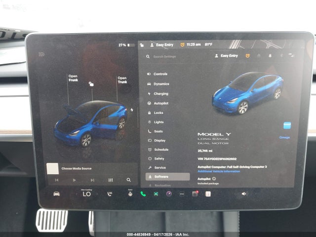 Продажа на аукционе авто 2023 Tesla Model Y Awd/long Range Dual Motor All-wheel Drive, vin: 7SAYGDEE9PA062602, номер лота: 44836949