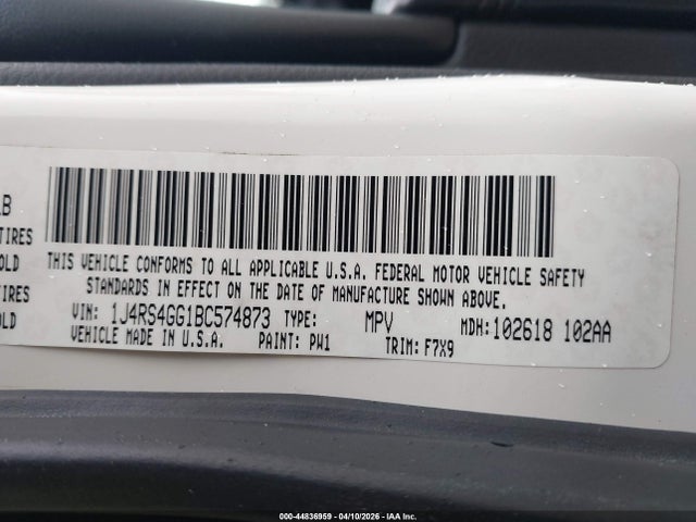 Продажа на аукционе авто 2011 Jeep Grand Cherokee Laredo, vin: 1J4RS4GG1BC574873, номер лота: 44836959
