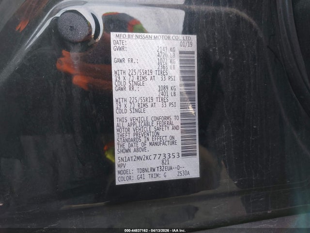 Nissan Rogue Sl 2019 5N1AT2MV2KC773353 Image 9