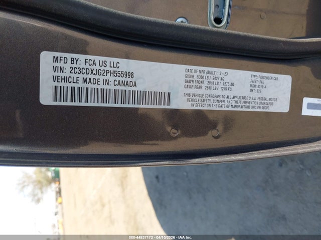 44837172 :رقم المزاد ، 2C3CDXJG2PH555998 vin ، 2023 Dodge Charger Sxt Awd مزاد بيع
