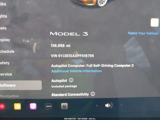 Aukcja sprzedaży 2023 Tesla Model 3 Rear-wheel Drive, vin: 5YJ3E1EAXPF516755, numer aukcji: 44837227