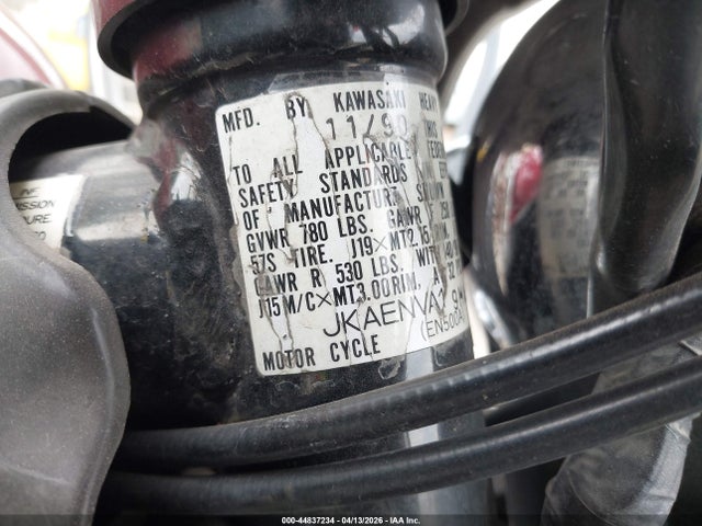 Aukcja sprzedaży 1991 Kawasaki En500, vin: JKAENVA19MA007860, numer aukcji: 44837234