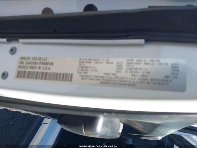 44837254 :رقم المزاد ، 1C4HJXAG1PW598188 vin ، 2023 Jeep Wrangler 2-door Willys Sport 4x4 مزاد بيع