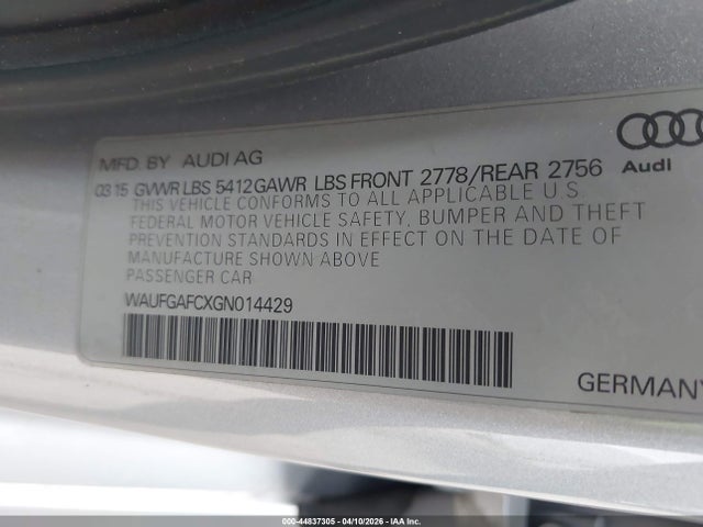 Продажа на аукционе авто 2016 Audi A6 3.0t Premium Plus, vin: WAUFGAFCXGN014429, номер лота: 44837305
