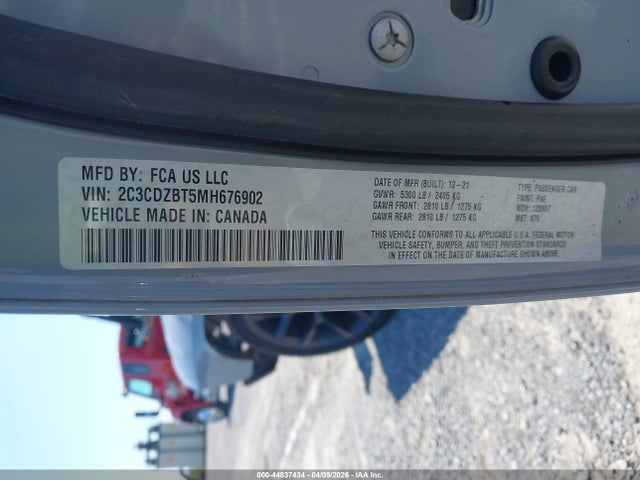 Продажа на аукционе авто 2021 Dodge Challenger R/t, vin: 2C3CDZBT5MH676902, номер лота: 44837434