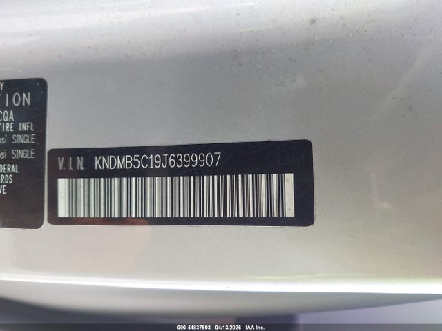 Aukcja sprzedaży 2018 Kia Sedona Lx, vin: KNDMB5C19J6399907, numer aukcji: 44837503