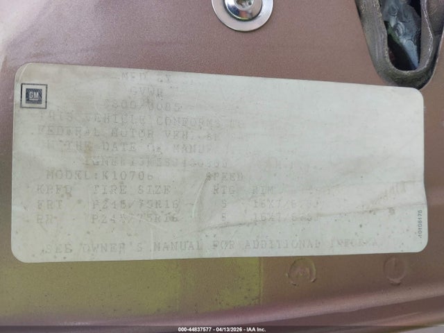 Продажа на аукционе авто 1995 Chevrolet Tahoe K1500, vin: 1GNEK13K5SJ430906, номер лота: 44837577