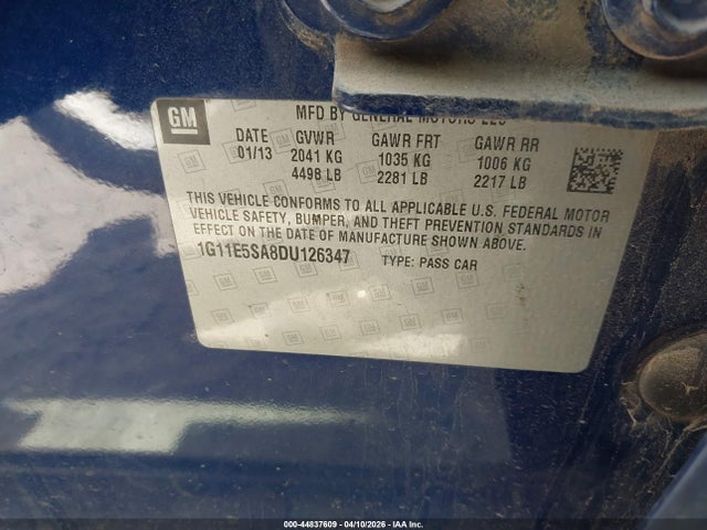 2013 CHEVROLET MALIBU 1G11E5SA8DU126347 Photo 8