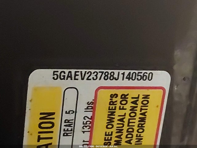 Aukcja sprzedaży 2008 Buick Enclave Cxl, vin: 5GAEV23788J140560, numer aukcji: 44837696