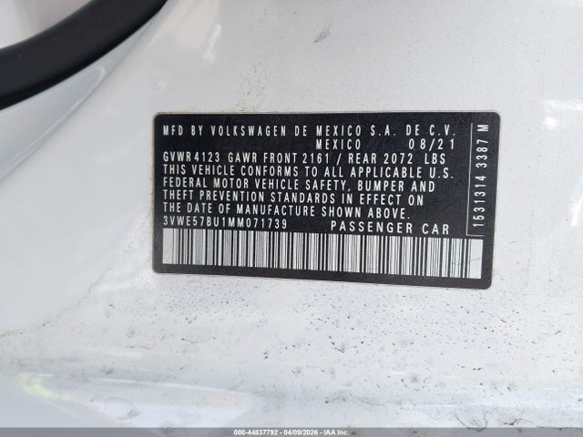 2021 VOLKSWAGEN JETTA 3VWE57BU1MM071739 Photo 8
