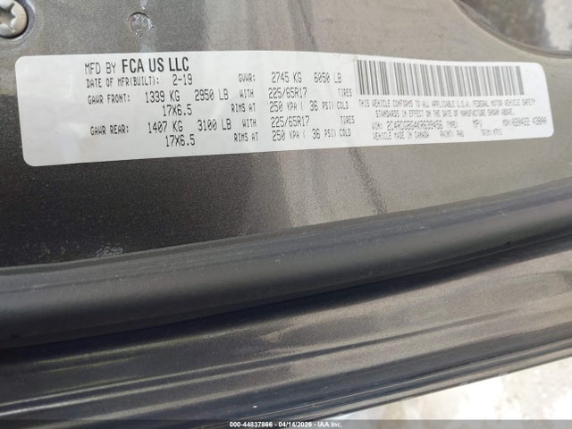 Aukcja sprzedaży 2019 Dodge Grand Caravan Se, vin: 2C4RDGBG4KR639456, numer aukcji: 44837866