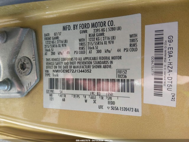 2018 FORD TRANSIT CONNECT NM0GE9E72J1344352 Photo 8