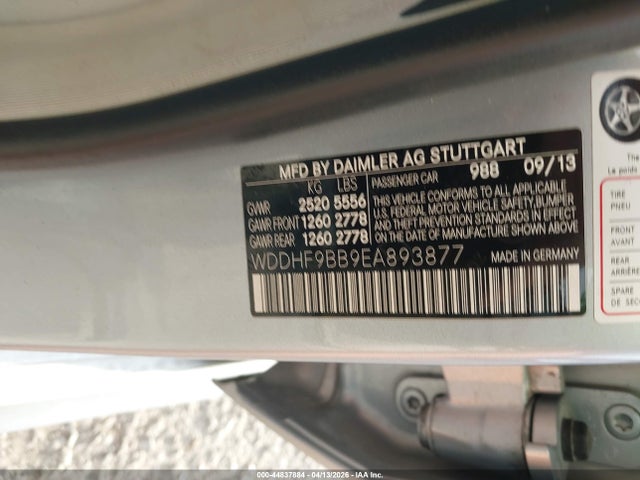 Aukcja sprzedaży 2014 Mercedes-benz E 550 4matic, vin: WDDHF9BB9EA893877, numer aukcji: 44837884