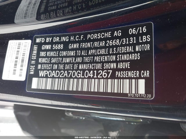 2016 PORSCHE PANAMERA E-HYBRID WP0AD2A70GL041267 Photo 8