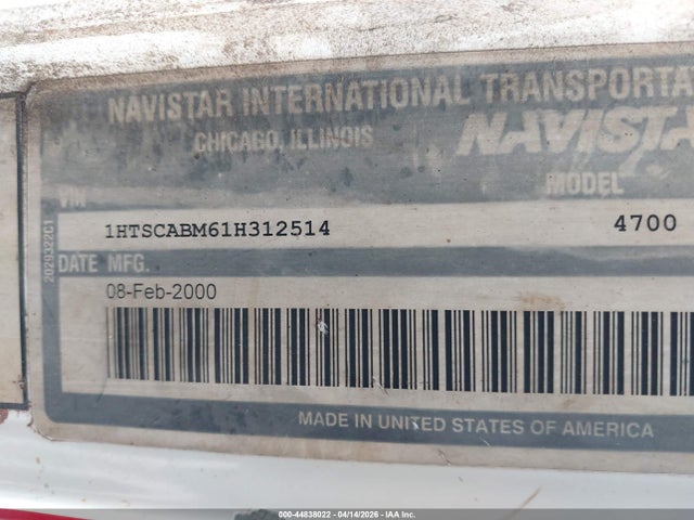 Продажа на аукционе авто 2001 International 4000 4700, vin: 1HTSCABM61H312514, номер лота: 44838022