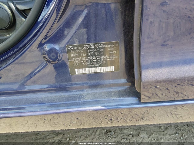 Aukcja sprzedaży 2013 Hyundai Elantra Gls/limited, vin: 5NPDH4AE8DH210852, numer aukcji: 44838040