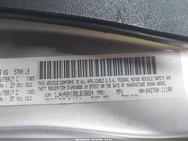 2011 Jeep Wrangler Unlimited Rubicon მანქანა იყიდება აუქციონზე, vin: 1J4HA6H18BL616024, აუქციონის ნომერი: 44838135