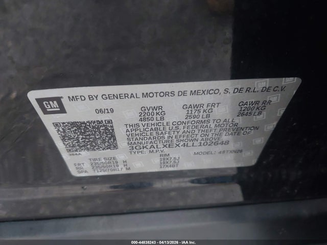 Продаж на аукціоні авто 2020 Gmc Terrain Awd Denali, vin: 3GKALXEX4LL102648, номер лоту: 44838243