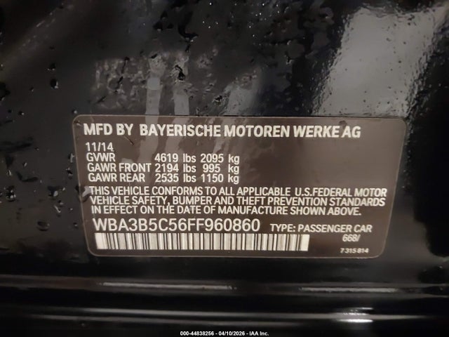 Продажа на аукционе авто 2015 Bmw 328i Xdrive, vin: WBA3B5C56FF960860, номер лота: 44838256