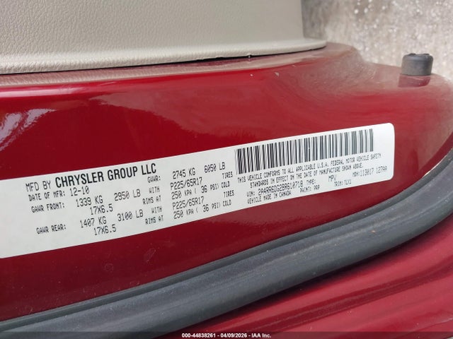 Aukcja sprzedaży 2011 Chrysler Town & Country Limited, vin: 2A4RR6DG2BR610718, numer aukcji: 44838261