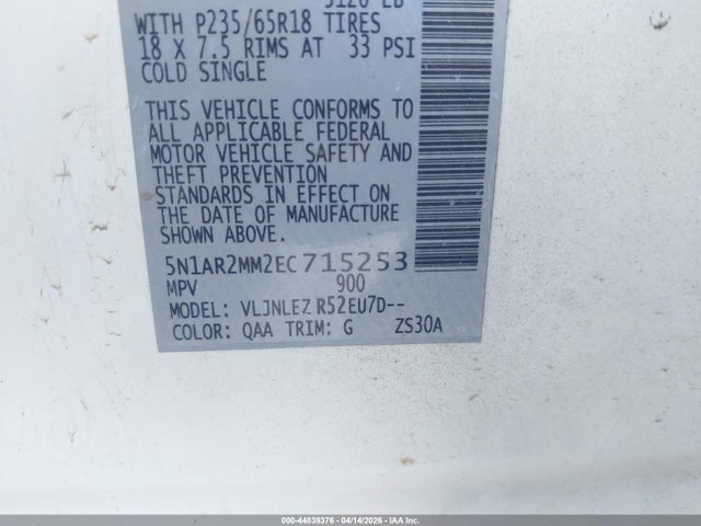 2014 NISSAN PATHFINDER 5N1AR2MM2EC715253 Photo 8