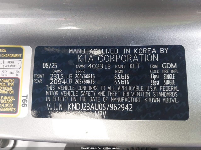 KNDJ23AU0S7962942 KIA Soul Lx/s
