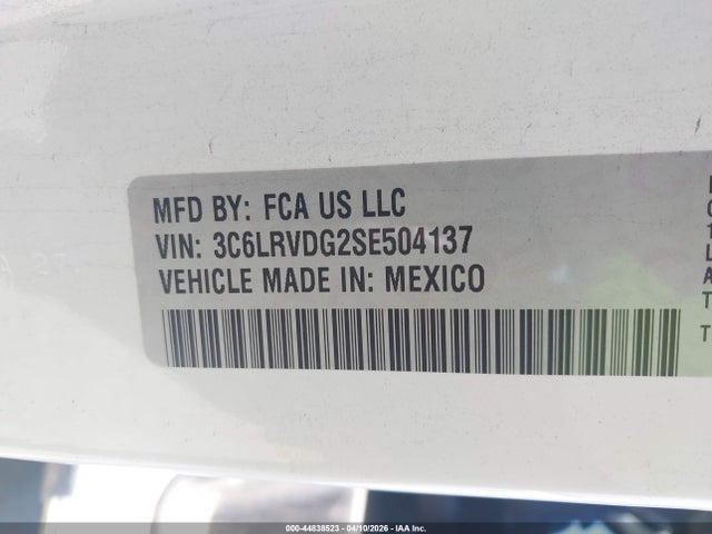 Продаж на аукціоні авто 2025 Ram Promaster 2500 Tradesman High Roof 159 Wb W/pass Seat, vin: 3C6LRVDG2SE504137, номер лоту: 44838523