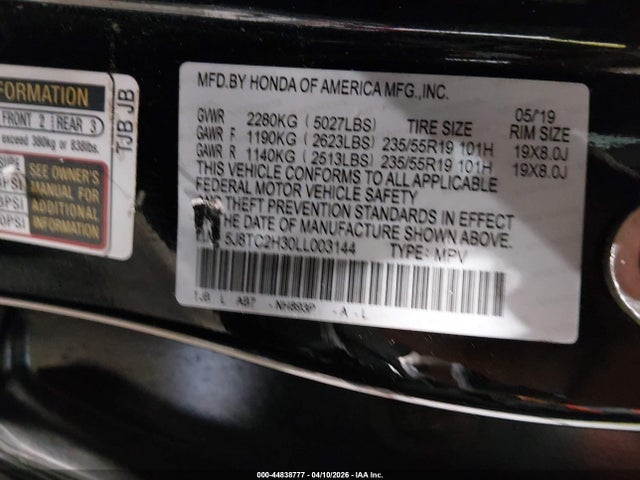 Продажа на аукционе авто 2020 Acura Rdx Standard, vin: 5J8TC2H30LL003144, номер лота: 44838777