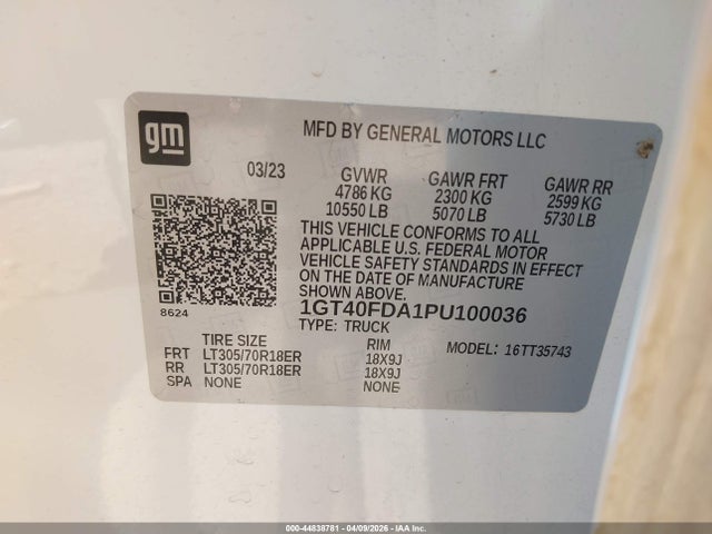 Продажа на аукционе авто 2023 Gmc Hummer Ev Pickup E4wd 3x, vin: 1GT40FDA1PU100036, номер лота: 44838781