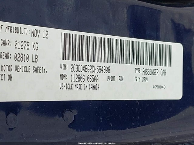 Продаж на аукціоні авто 2013 Dodge Charger Se, vin: 2C3CDXBG2DH594908, номер лоту: 44838820