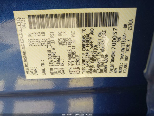 2022 NISSAN ROGUE 5N1BT3BA9NC700057 Photo 8