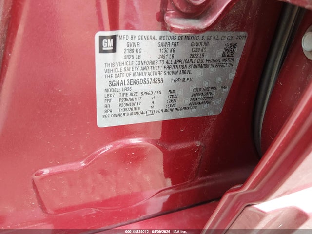 44839012 :رقم المزاد ، 3GNAL3EK6DS574888 vin ، 2013 Chevrolet Captiva Sport Lt مزاد بيع