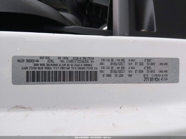 Продажа на аукционе авто 2020 Ram Promaster 2500 High Roof 136 Wb, vin: 3C6TRVCG1LE126413, номер лота: 44839095