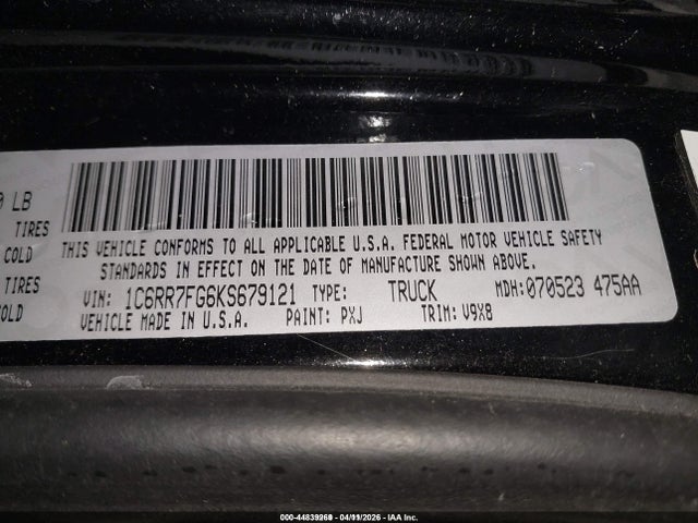 2019 RAM 1500 CLASSIC 1C6RR7FG6KS679121 Photo 8