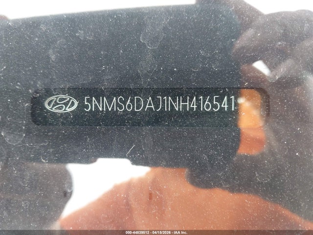 Продаж на аукціоні авто 2022 Hyundai Santa Fe Sel, vin: 5NMS6DAJ1NH416541, номер лоту: 44839512