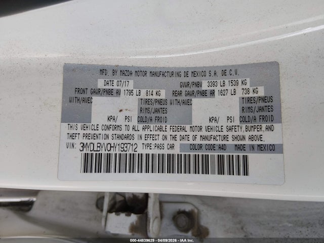 3MYDLBYV0HY193712 Toyota YARIS IA