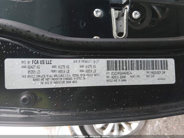 44839679 :رقم المزاد ، 2C3CCARG2HH648574 vin ، 2017 Chrysler 300 Limited Awd مزاد بيع