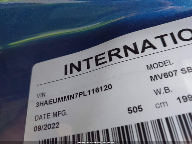 44839734 :رقم المزاد ، 3HAEUMMN7PL116120 vin ، 2023 International Mv مزاد بيع