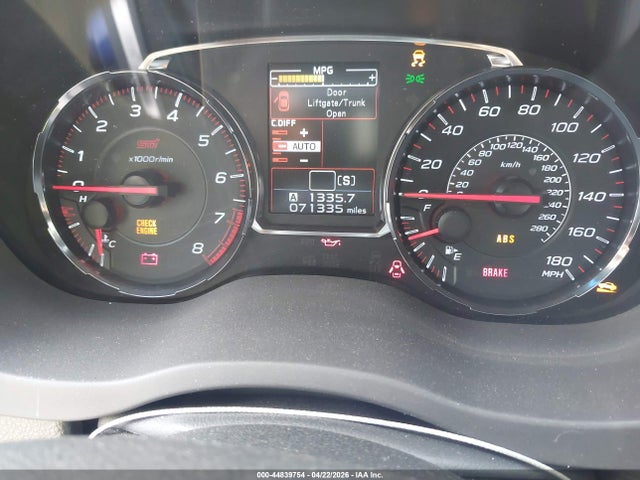Продажа на аукционе авто 2018 Subaru Wrx Sti Limited, vin: JF1VA2T60J9819351, номер лота: 44839754