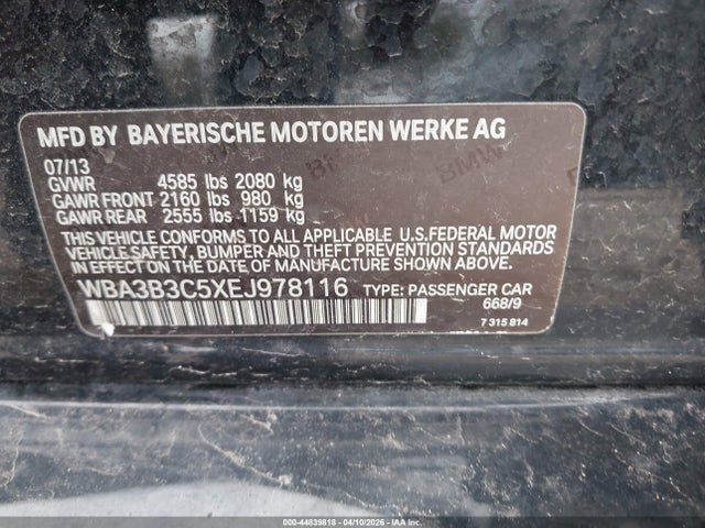 Продаж на аукціоні авто 2014 Bmw 328i Xdrive, vin: WBA3B3C5XEJ978116, номер лоту: 44839818
