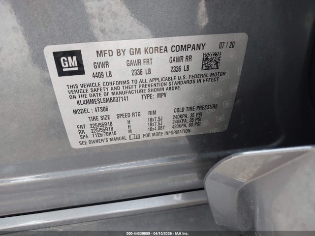 Продаж на аукціоні авто 2021 Buick Encore Gx Awd Select, vin: KL4MMESL5MB037141, номер лоту: 44839859