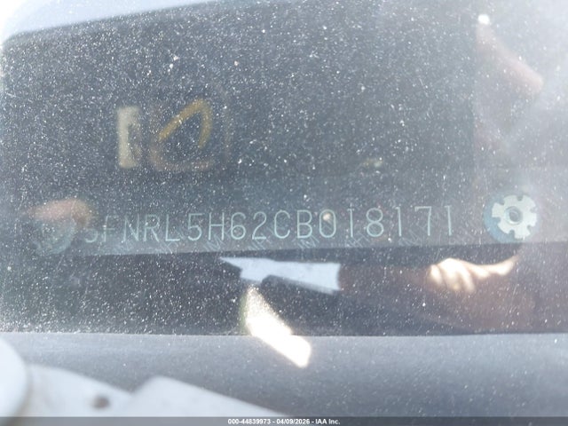 44839973 :رقم المزاد ، 5FNRL5H62CB018171 vin ، 2012 Honda Odyssey Ex-l مزاد بيع