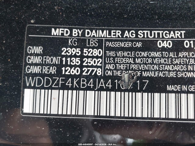 Продажа на аукционе авто 2018 Mercedes-benz E 300 4matic, vin: WDDZF4KB4JA410717, номер лота: 44840097