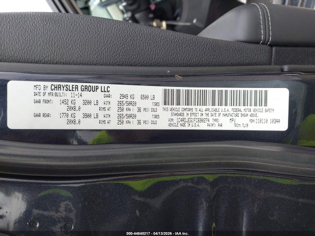 1C4RDJEG1FC690274 Dodge Durango Citadel