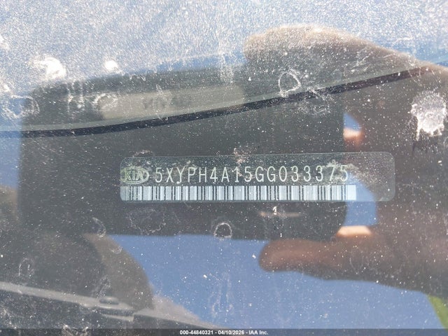 44840321 :رقم المزاد ، 5XYPH4A15GG033375 vin ، 2016 Kia Sorento 2.0t Ex مزاد بيع